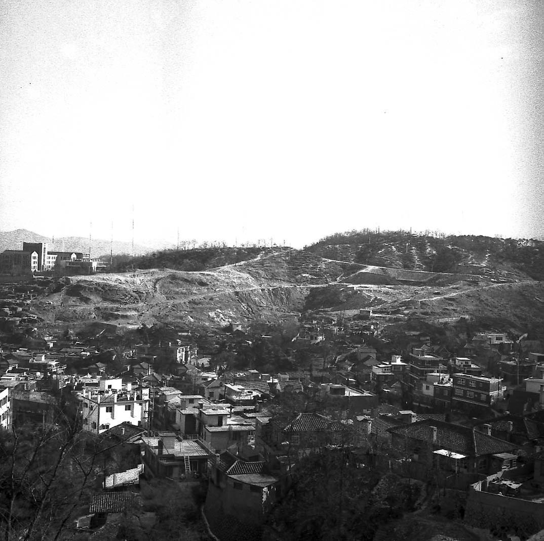 1972년 남산 순환도로 전경