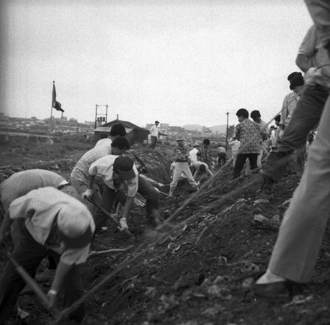 서울시청 직원, 수해복구작업