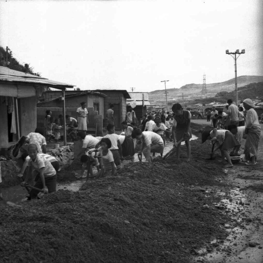 서울시청 직원, 수해복구작업