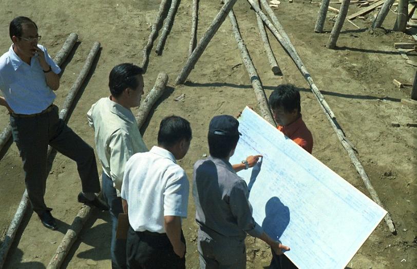 구자춘 서울시장, 보광동 공사 현장 시찰