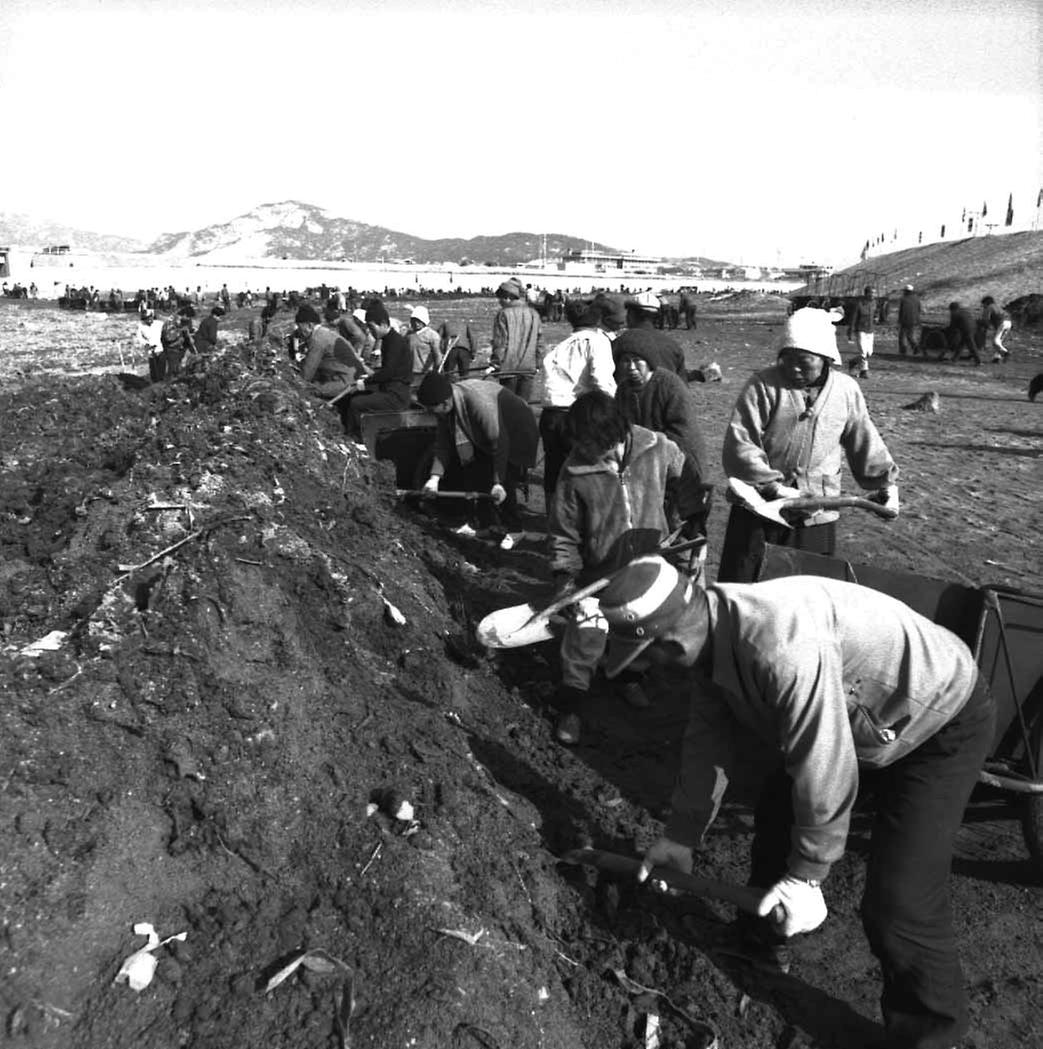 구자춘 서울시장, 월릉교 노임소득 사업장 시찰