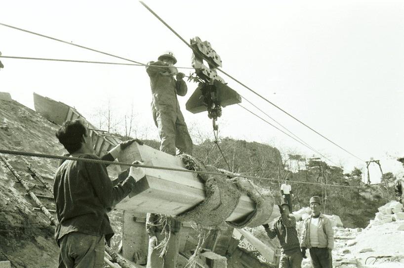 구자춘 서울시장, 서울성곽 보수공사 현장 시찰