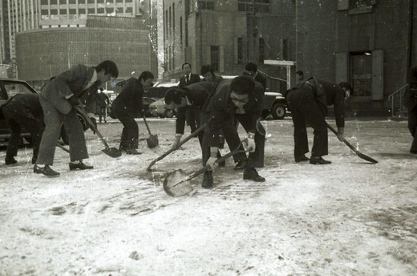 1978년 서울 시내 제설작업