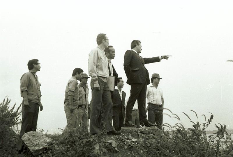 구자춘 서울시장, 성산대교 공사 현장 시찰