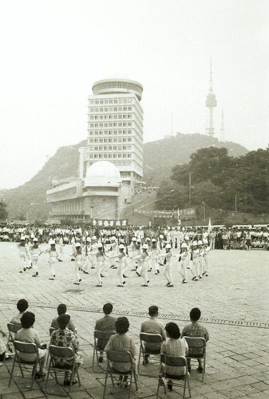 자유중국 순항훈련함대 사관생도 사열