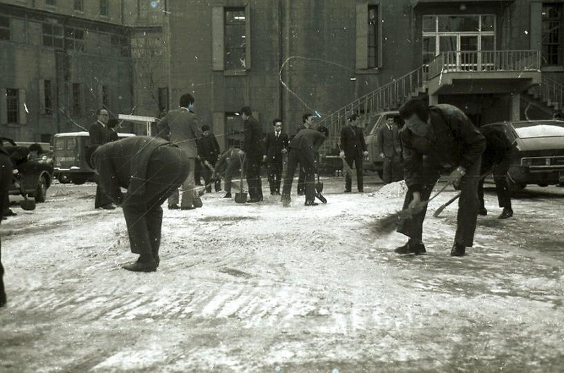 1978년 서울 시내 제설작업