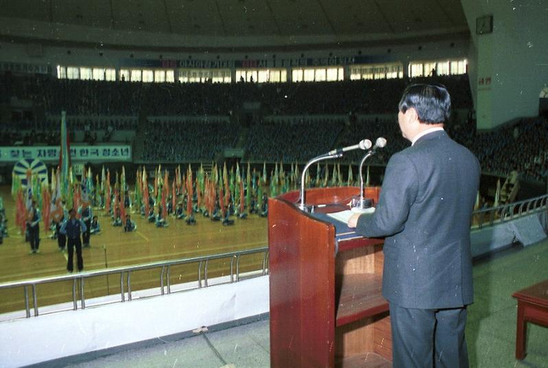 서울시장, 서울지역 청소년 연맹 발대식 참여