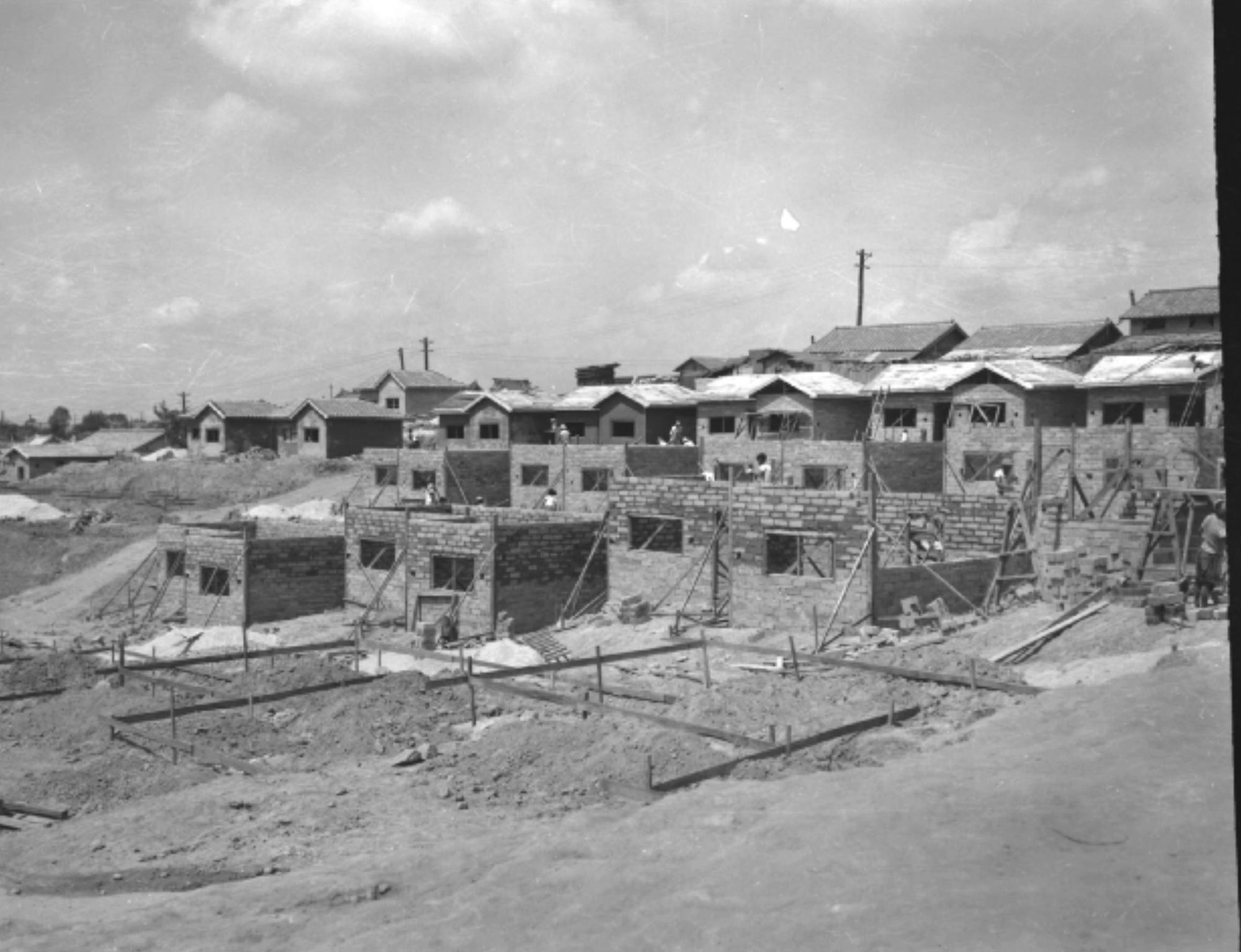 1959년 영등포 주택 건설현장