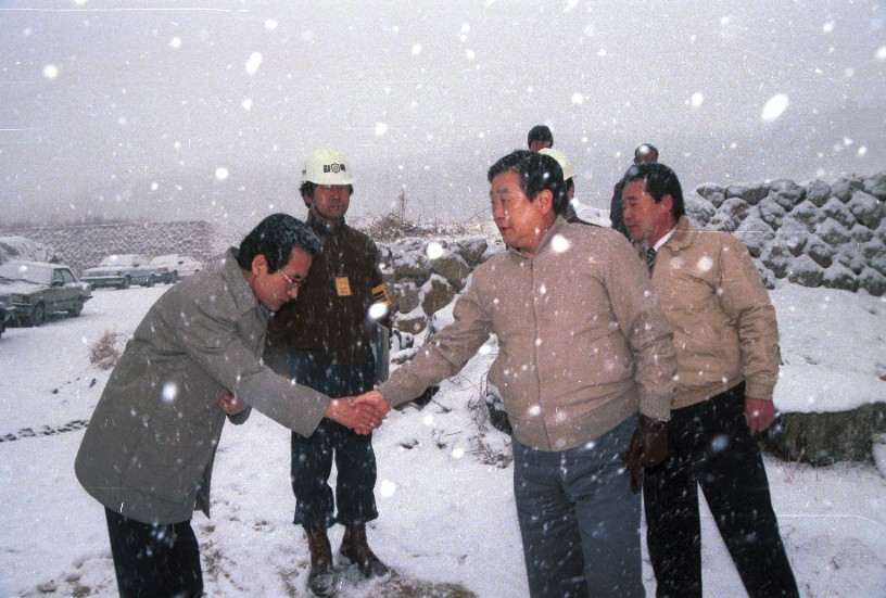 서울시장, 난지도 쓰레기처리장 시찰