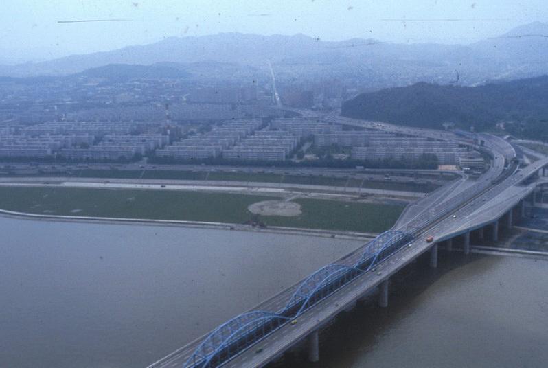 1986년 아시아 경기대회 개막 전 서울시내 전경