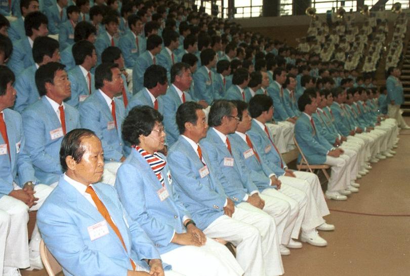 아시아경기대회참가 한국대표선수단결단식