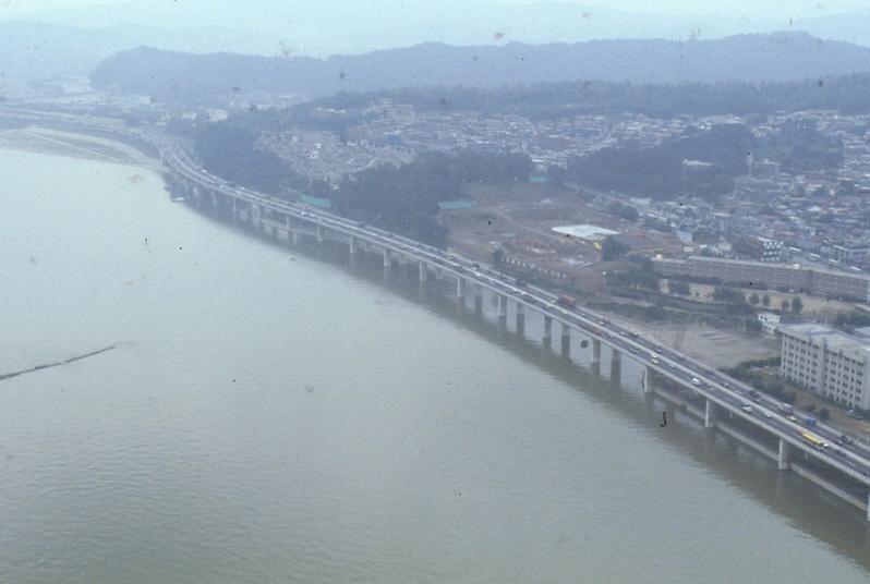 1986년 아시아 경기대회 개막 전 서울시내 전경