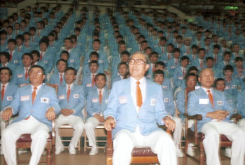 아시아경기대회참가 한국대표선수단결단식