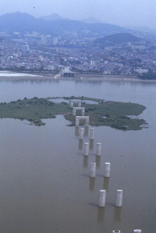 1986년 아시아 경기대회 개막 전 서울시내 전경