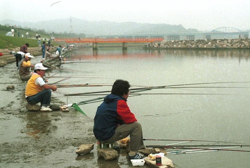 서울시장, 한강고수부지 시찰