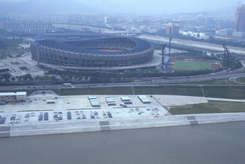 1986년 아시아 경기대회 개막 전 서울시내 전경