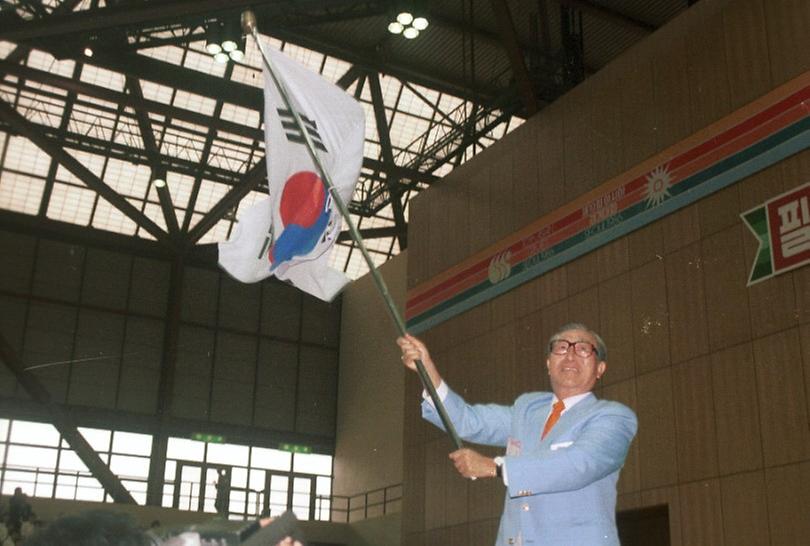 아시아경기대회참가 한국대표선수단결단식