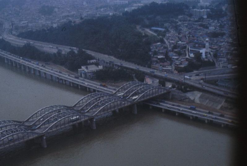 1986년 아시아 경기대회 개막 전 서울시내 전경