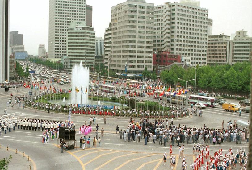 올림픽 참가국 국기 게양식