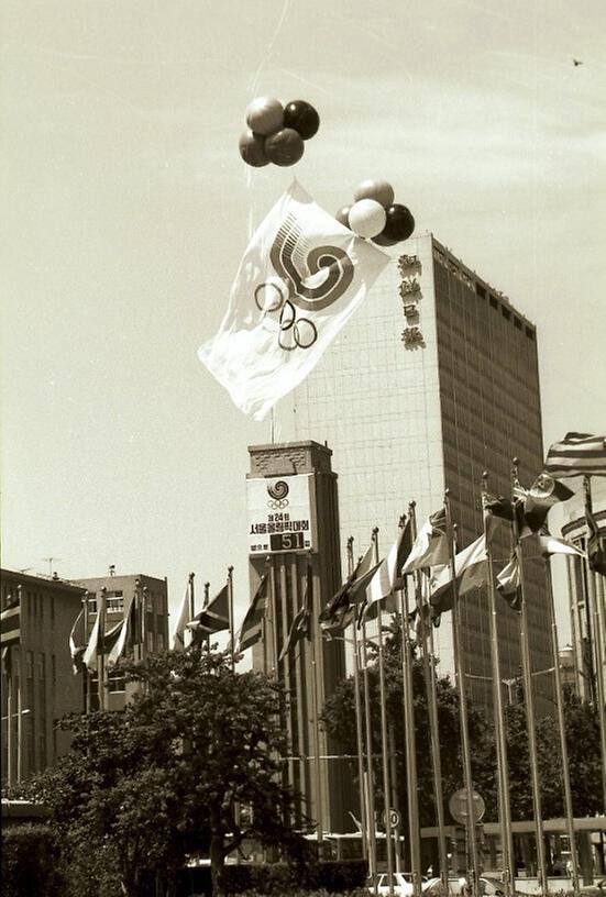 서울시청 옥상 올림픽 애드벌룬