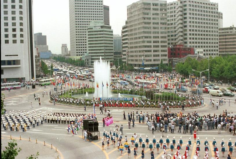 올림픽 참가국 국기 게양식