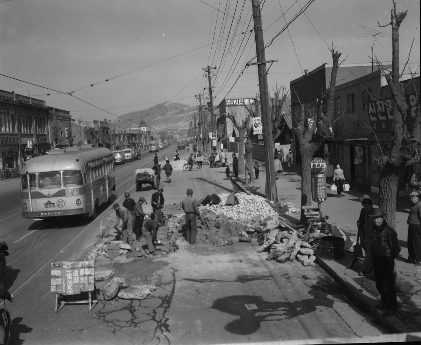 1963년 삼각지 도로