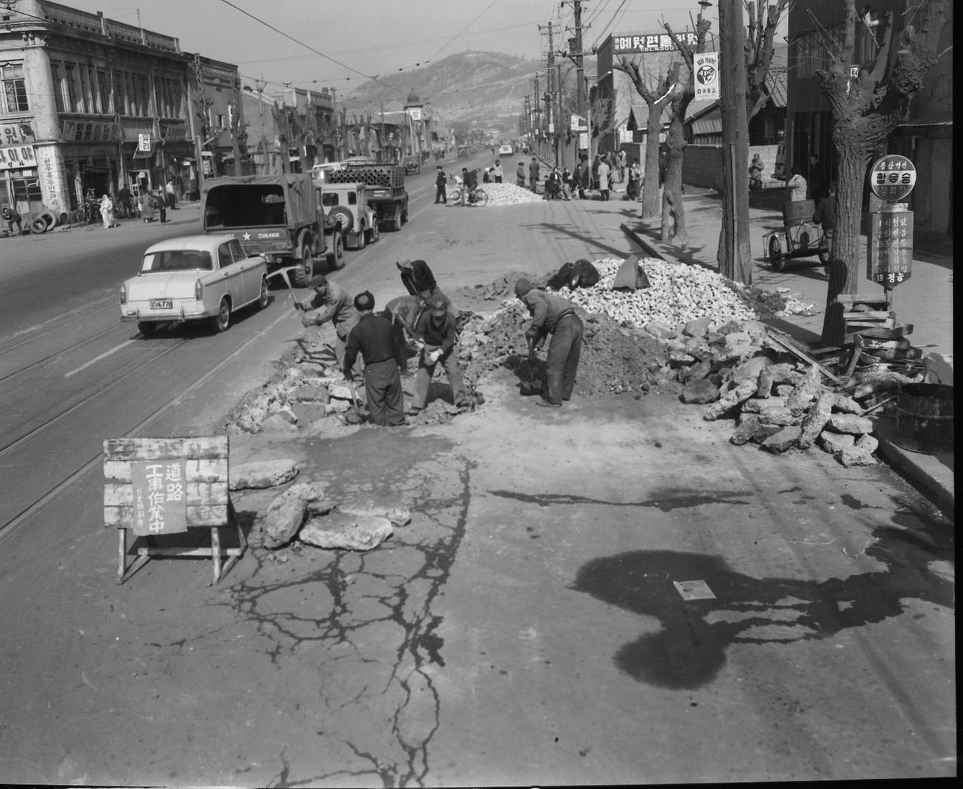 1963년 삼각지 도로