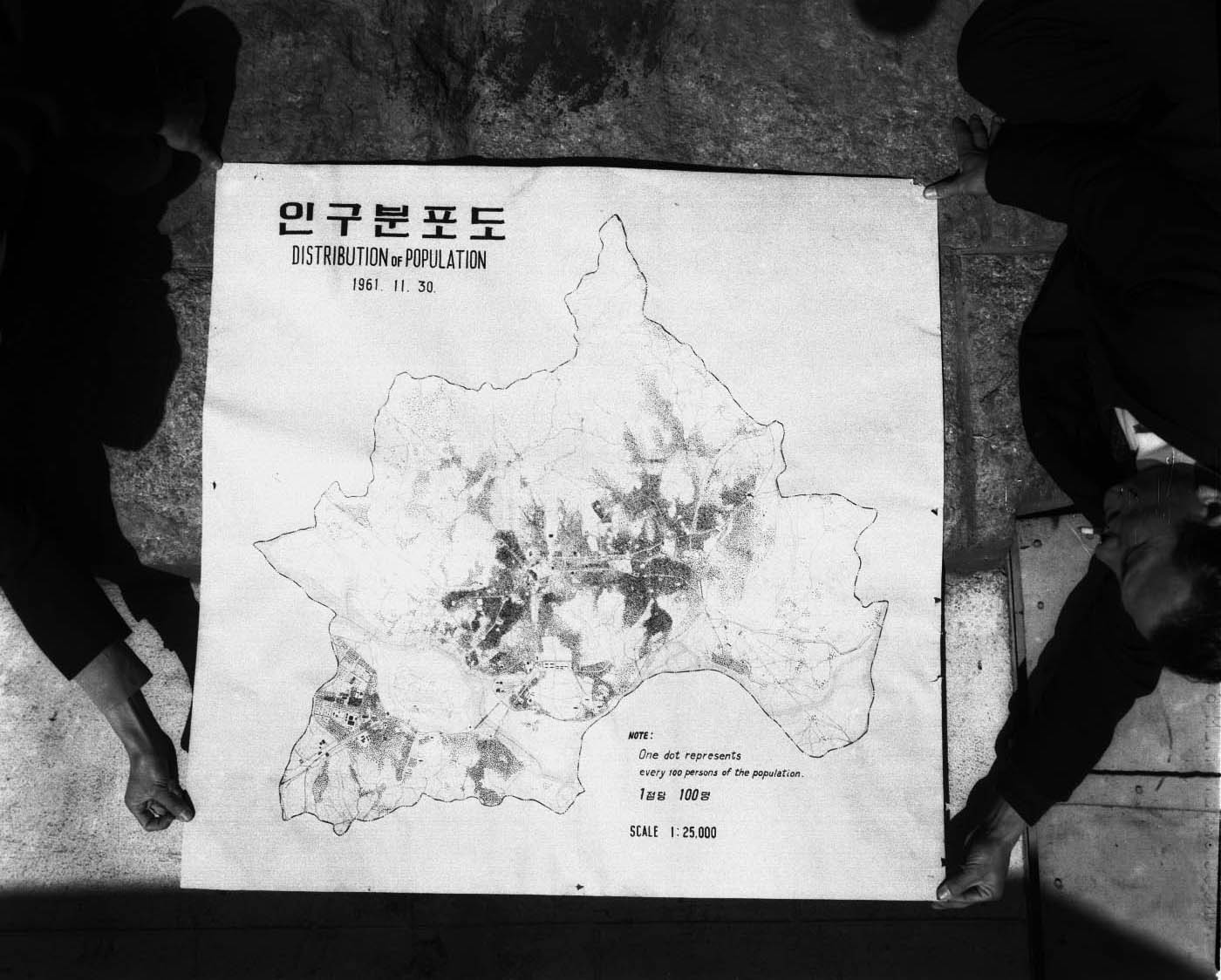 서울시내 인구분포도