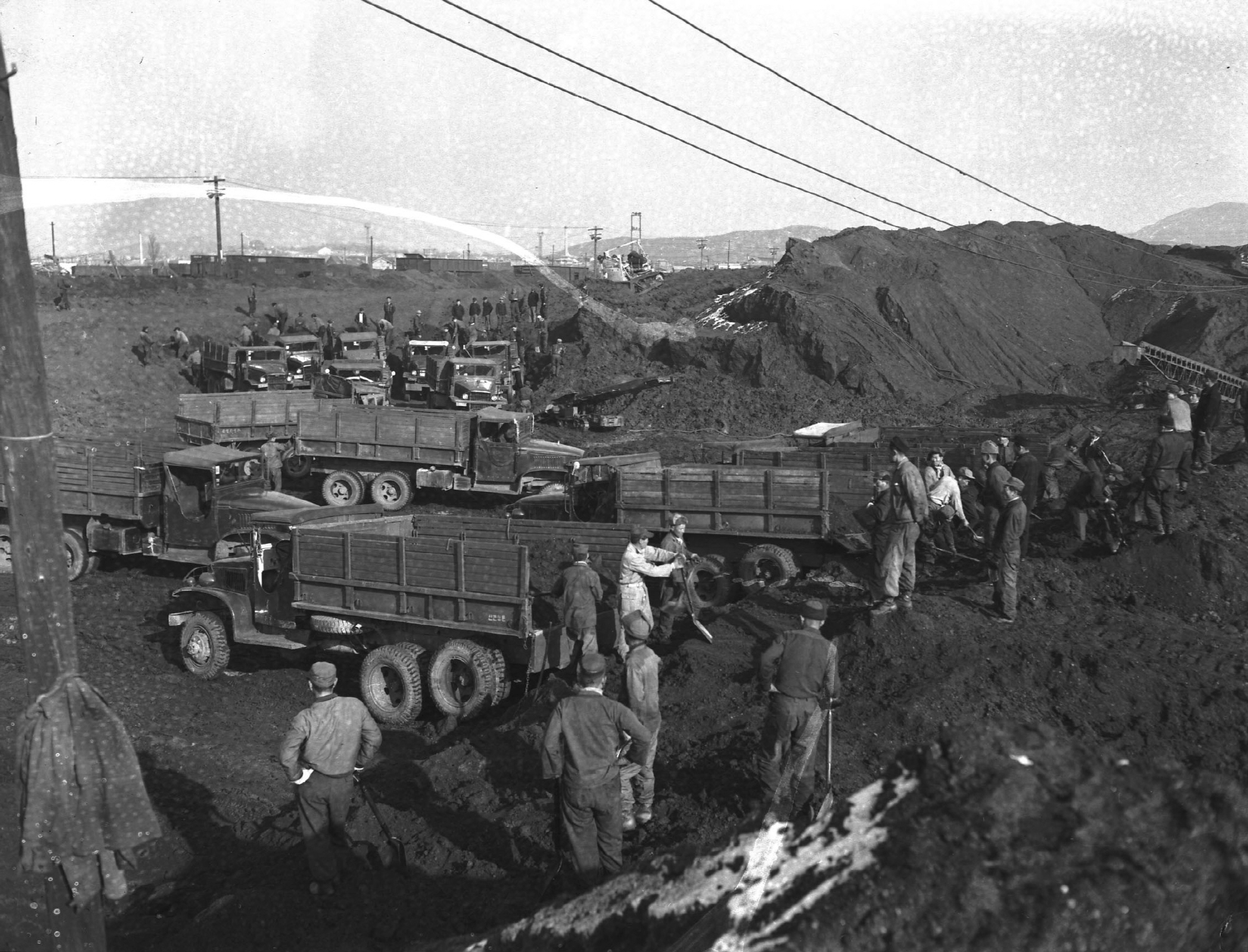 1963년 저탄장(석탄저장소) 전경