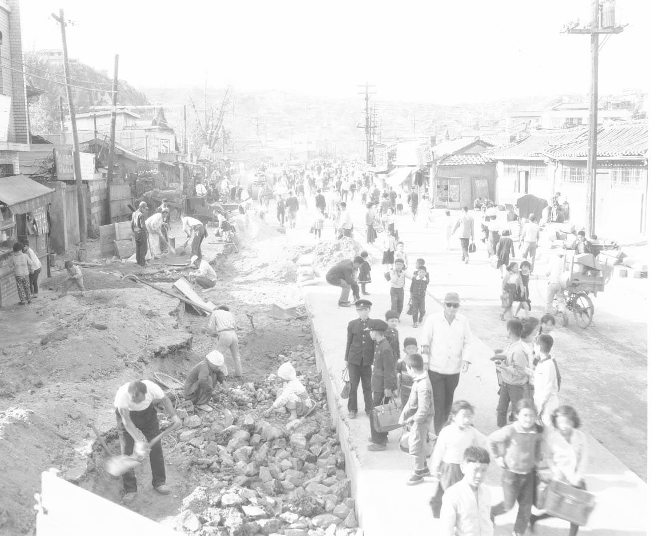 1964년 서울시내 각 공사현장